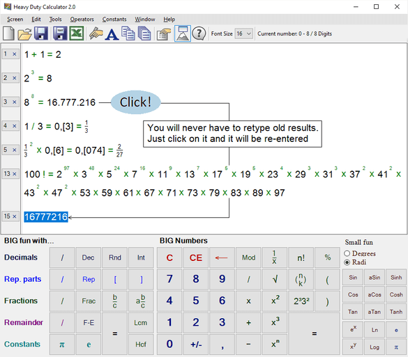 Heavy Duty Calculator