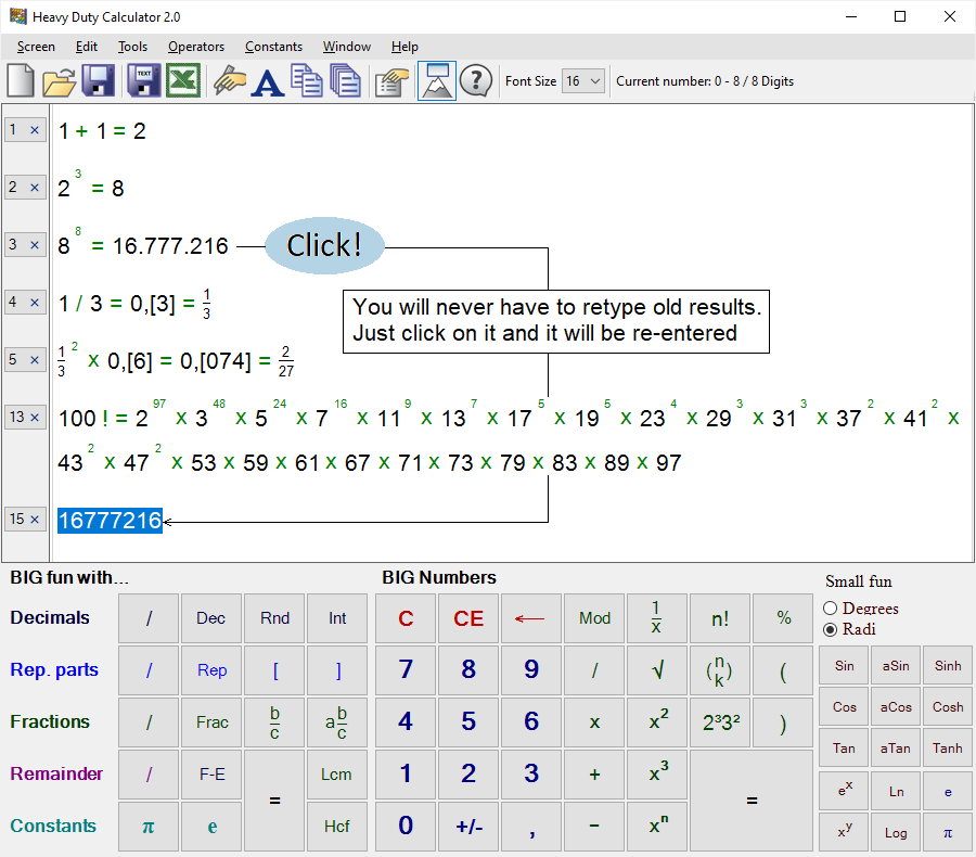 Heavy Duty Calculator